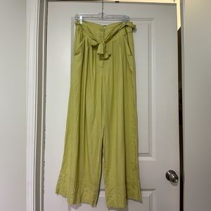 Free People Green Linen Pants